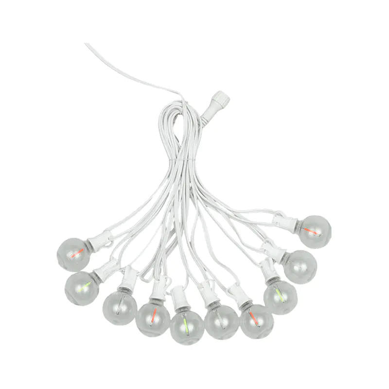 G40 Clip-on E12 Spiral Colored String Lights(White style)